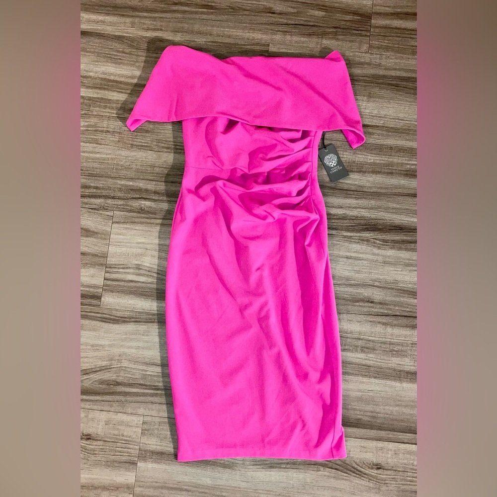 Off The Shoulder Pink Vince Camuto Dress